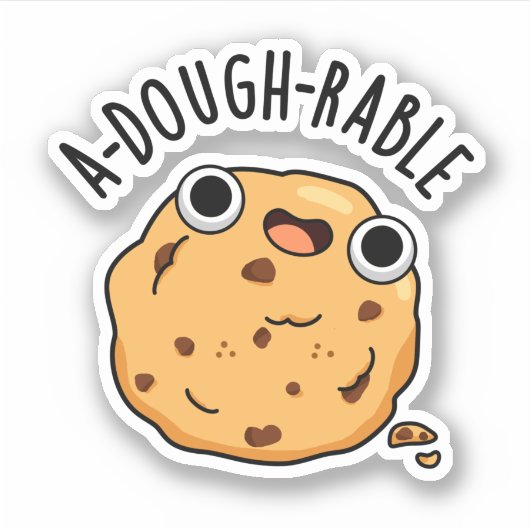 Een deegbaar Funny Cookie Pun Sticker (Voorkant)