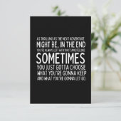 Een deel van de reis is het einde bedankkaart (Staand voorkant)