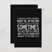 Een deel van de reis is het einde bedankkaart (Voorkant / Achterkant)