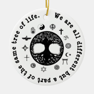 Een deel van dezelfde levensboom keramisch ornament