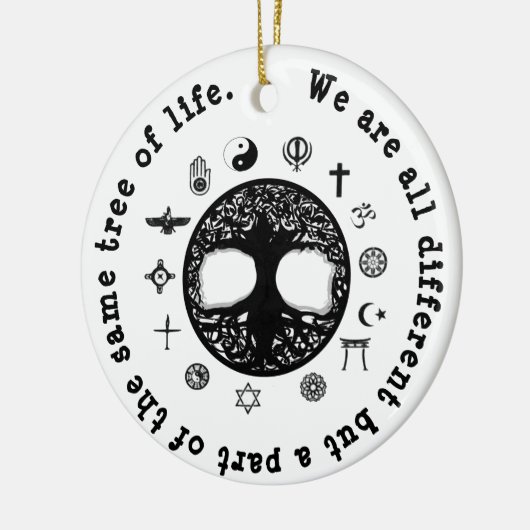 Een deel van dezelfde levensboom keramisch ornament (Links)