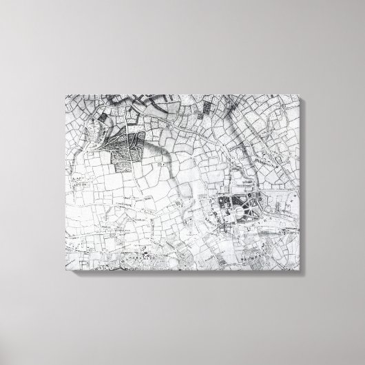 Een deel van een blad uit de enquête canvas afdruk (Voorkant)