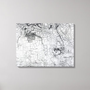 Een deel van een blad uit de enquête canvas afdruk