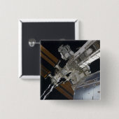 Een deel van het internationale ruimtestation 3 vierkante button 5,1 cm (Voorkant /achterkant)