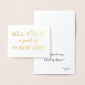Een deel van My Bride Tribe | Grappig bruidsmeisje Folie Kaarten (Display)