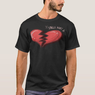 Eén deel van twee gebroken hart t-shirt