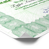 Een deelnemingsbewijs afgeven poster (Hoek)