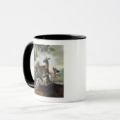 Een Deer Chased door Honden, 1725 Mok (Voorkant links)