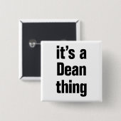 een deër ding vierkante button 5,1 cm (Voorkant /achterkant)