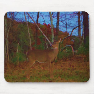 Een Deer: Gold Red Green en Blue Muismat