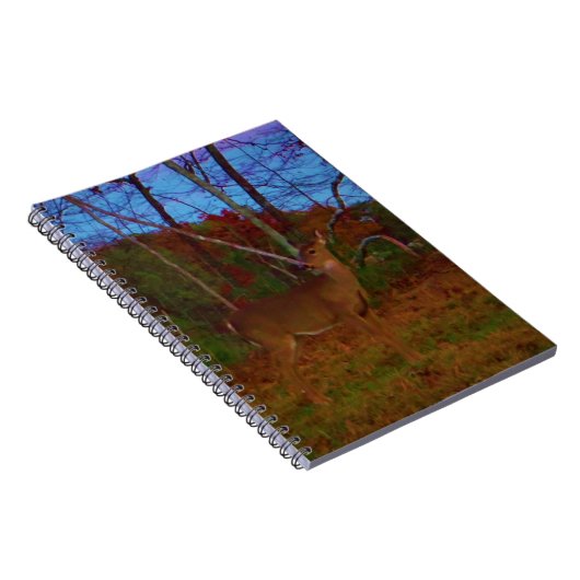 Een Deer: Gold Red Green en Blue Notitieboek (Rechterzijde)