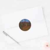 Een Deer: Gold Red Green en Blue Ronde Sticker (Envelop)