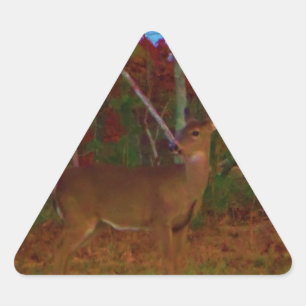 Een Deer: Gold Red Green en Blue Sticker