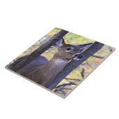 Een deer in de Bossen Tegeltje (Zijkant)