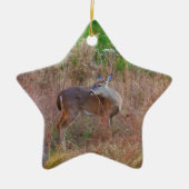 Een Deer in de Tall Grass Keramisch Ornament (Voorkant)