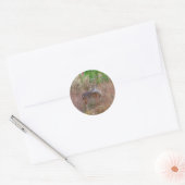 Een Deer in de Tall Grass Ronde Sticker (Envelop)