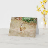 Een Deer Lover of Hunter Birthday Card Kaart (Gele Bloem)