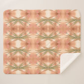 Een deken met een roze en koraal tulpenprint (Voorkant (horizontaal))