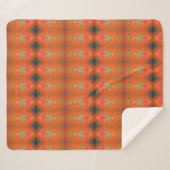 Een deken met rode en zwarte bloemen (Voorkant (horizontaal))