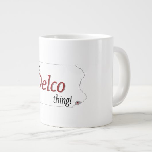 Een Delco-ding (R) Grote Koffiekop (Voorkant rechts)