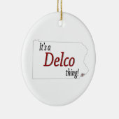 Een Delco-ding (R) Keramisch Ornament (Rechts)