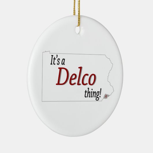 Een Delco-ding (R) Keramisch Ornament (Rechts)