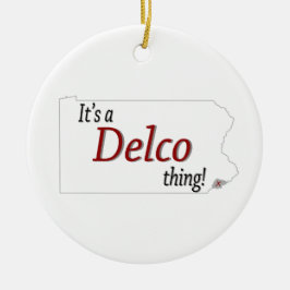 Een Delco-ding (R) Keramisch Ornament