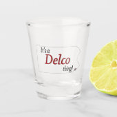 Een Delco-ding (R) Shot Glas (Voorkant)