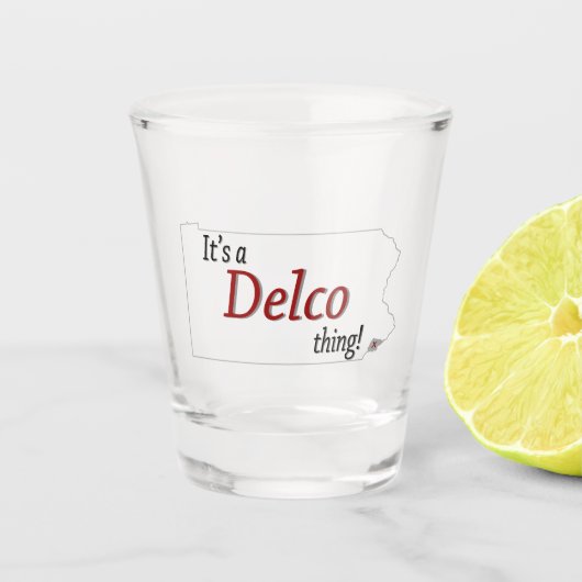 Een Delco-ding (R) Shot Glas (Voorkant)