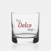 Een Delco-ding (R) Whisky Glas (Voorkant)