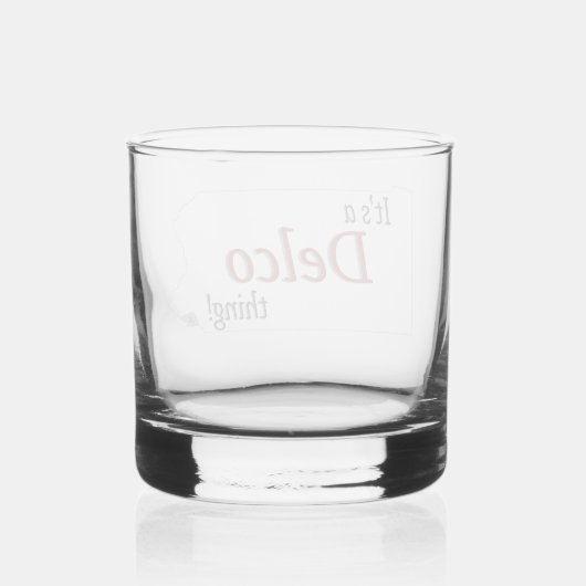 Een Delco-ding (R) Whisky Glas (Achterkant)