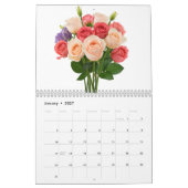 Een delicate boeketkalender kalender (Jan 2027)