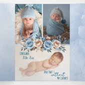 Een delicate en humoristische geboorteaankondiging drieluik kaart (Binnenkant midden)