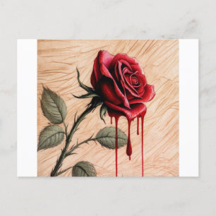Een delicate, ingewikkelde en emotionele ruwe kleu briefkaart