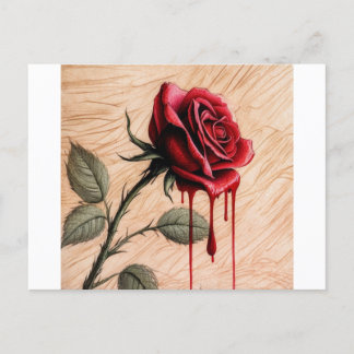 Een delicate, ingewikkelde en emotionele ruwe kleu briefkaart