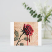 Een delicate, ingewikkelde en emotionele ruwe kleu briefkaart (Staand voorkant)