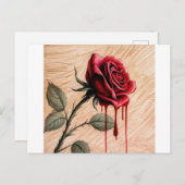 Een delicate, ingewikkelde en emotionele ruwe kleu briefkaart (Voorkant / Achterkant)