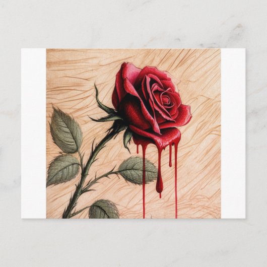 Een delicate, ingewikkelde en emotionele ruwe kleu briefkaart (Voorkant)