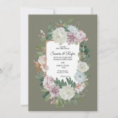 Een delicate traditionele bruiloft uitnodiging (Voorkant)