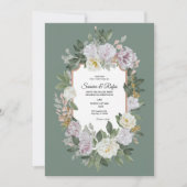 Een delicate traditionele bruiloft uitnodiging (Voorkant)