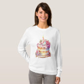 Een delicate verjaardag genot t-shirt (Voorkant volledig)