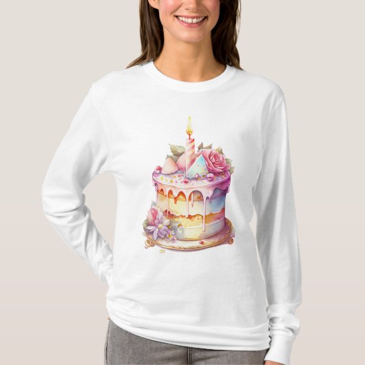 Een delicate verjaardag genot t-shirt (Voorkant)
