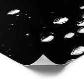 Een delicate vlinder met druppels dauw poster (Hoek)