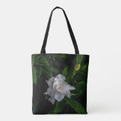 Een delicate witte bloem bloeit tote bag (Achterkant)