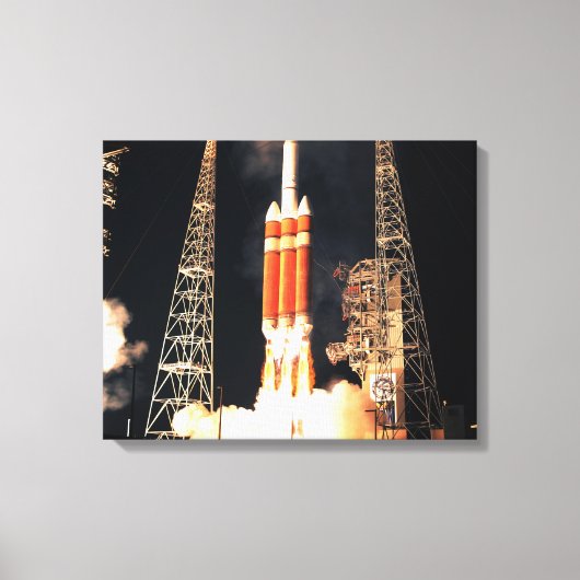 Een Delta IV - Zware raketliften uit Canvas Afdruk (Voorkant)