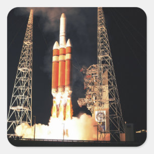 Een Delta IV - Zware raketliften uit Vierkante Sticker