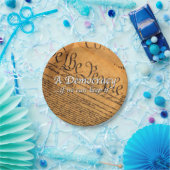 Een democratie als we het kunnen houden papieren bordje (Feest)