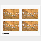 Een democratie als we het kunnen houden rechthoekige sticker (Vel)