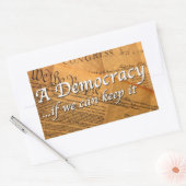 Een democratie als we het kunnen houden rechthoekige sticker (Envelop)