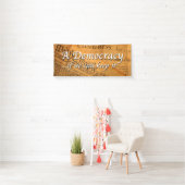 Een democratie als we het kunnen houden spandoek (Insitu)